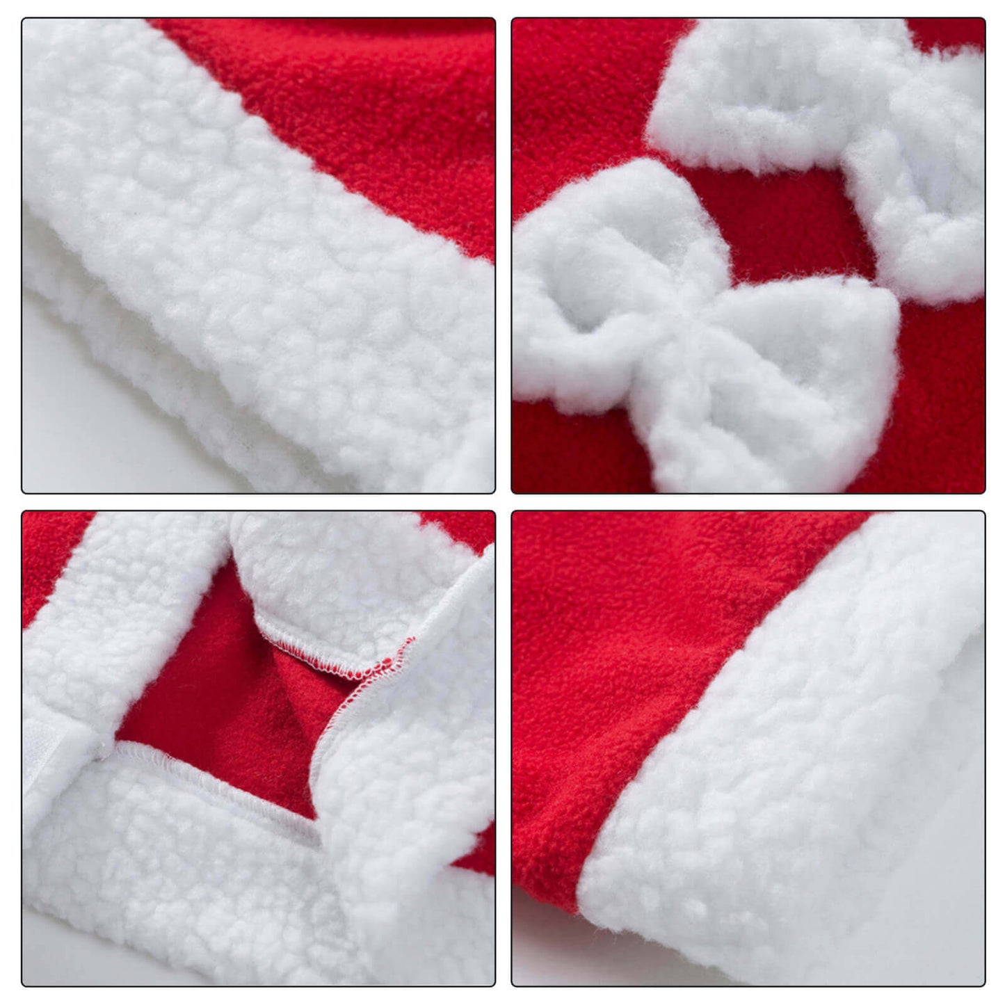 Kids Teens Santa Claus Costume Beard Bag Full Set for Boys Girls Christmas Party Cosplay