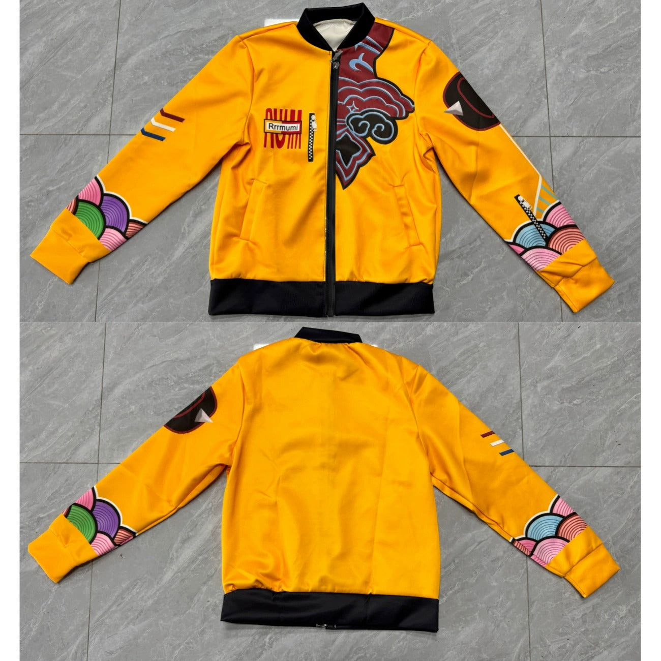 Kids KPop Rumi Yellow Jacket Printing Rumi Zip-up Hoodie for Daily Cosplay