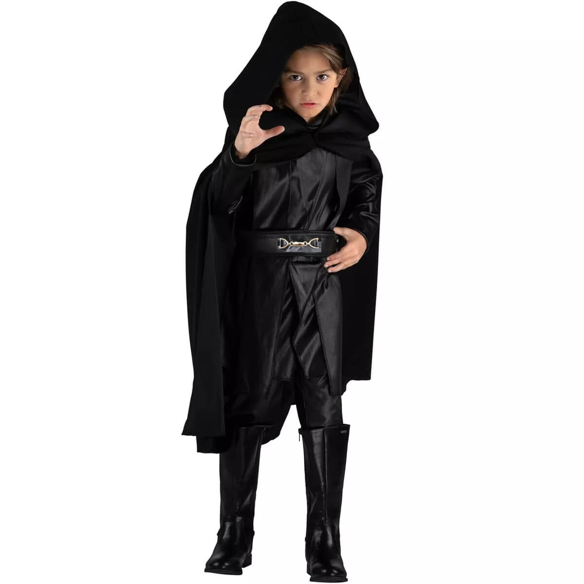 Luke Skywalker Costume Deluxe Jedi Black Outfit Tunic Hooded Robe Full Set