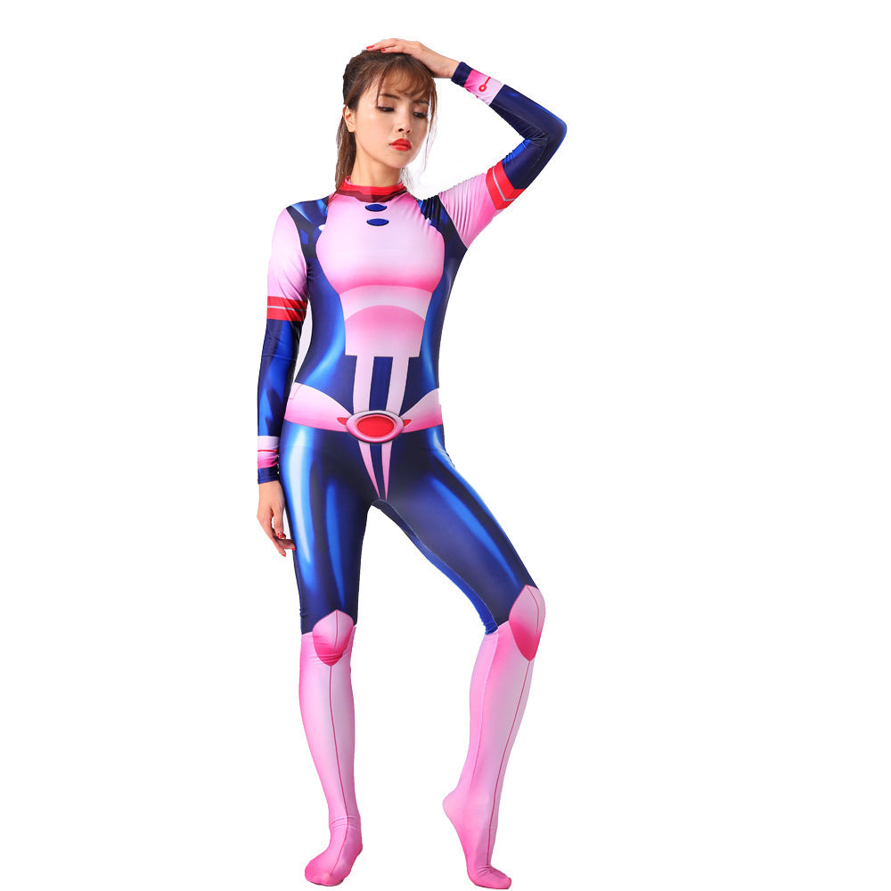 Women Ochaco Uraraka Costume Hero Cosplay Outfit Uraraka Fighting Suit