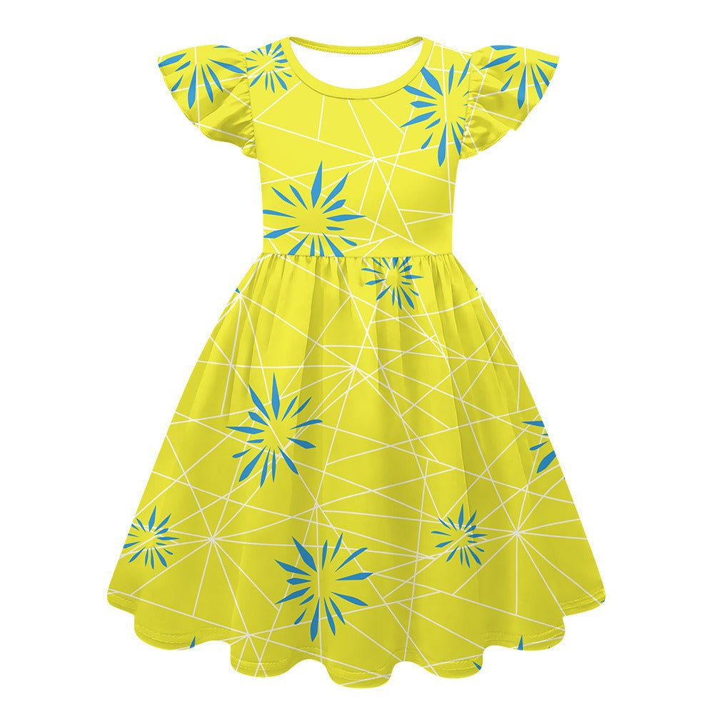 Kids Joy Dress Disgust Movie Cosplay Costume Party Dress Role Play Birthday Dress