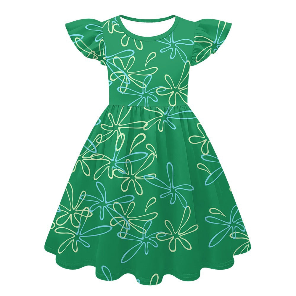 Kids Joy Dress Disgust Movie Cosplay Costume Party Dress Role Play Birthday Dress