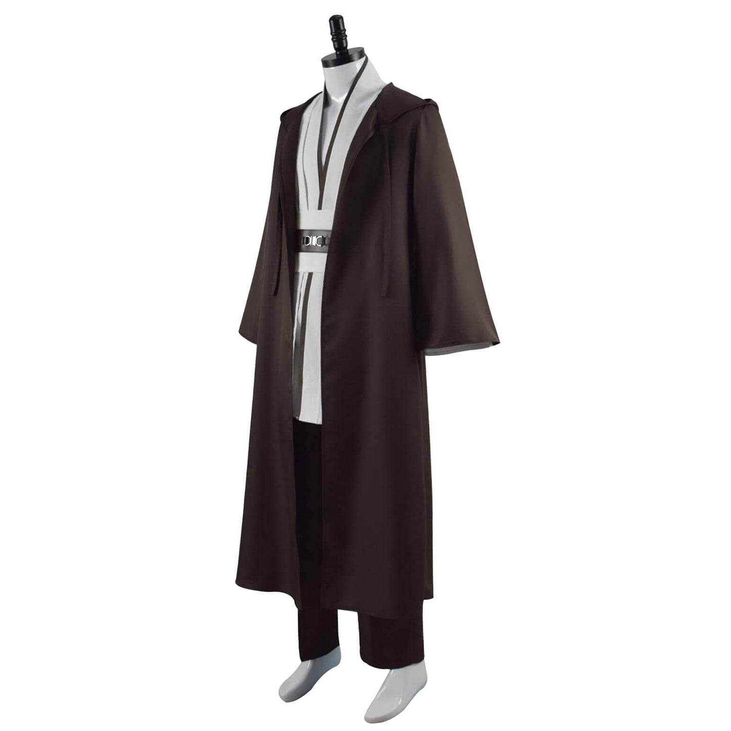 Adult Jedi Robe Obi Wan Kenobi Tunic Cosplay Uniform Hooded Cloak Full Jedi Costume