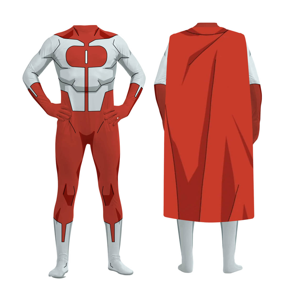 Omni-Man Cosplay Costume Kids Omni-Man Mark Atom Eve Outfit with Cape for Boys Girls