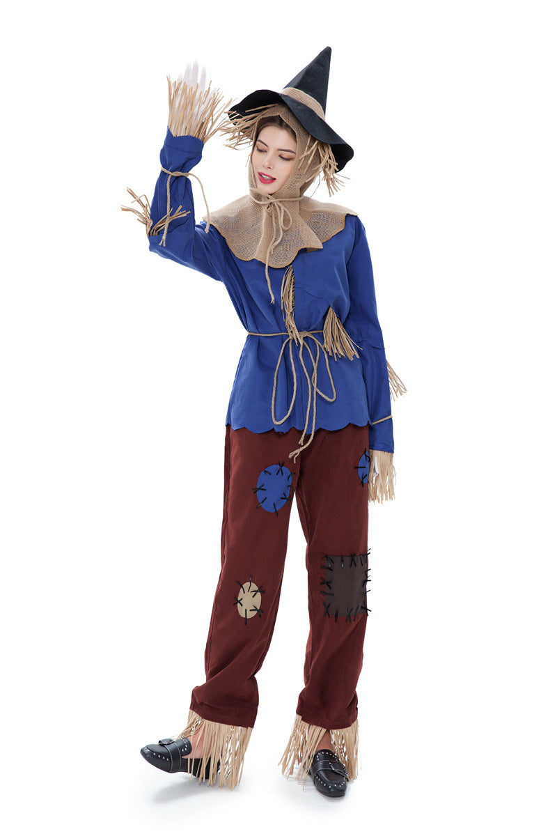 Couple Scarecrow Costume Women and Men Adult Scarecrow Halloween Costumes