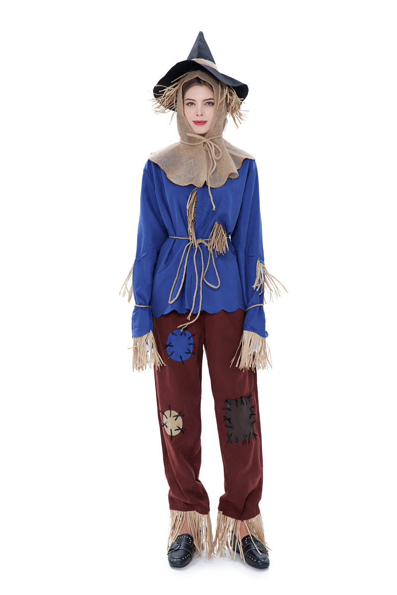 Couple Scarecrow Costume Women and Men Adult Scarecrow Halloween Costumes