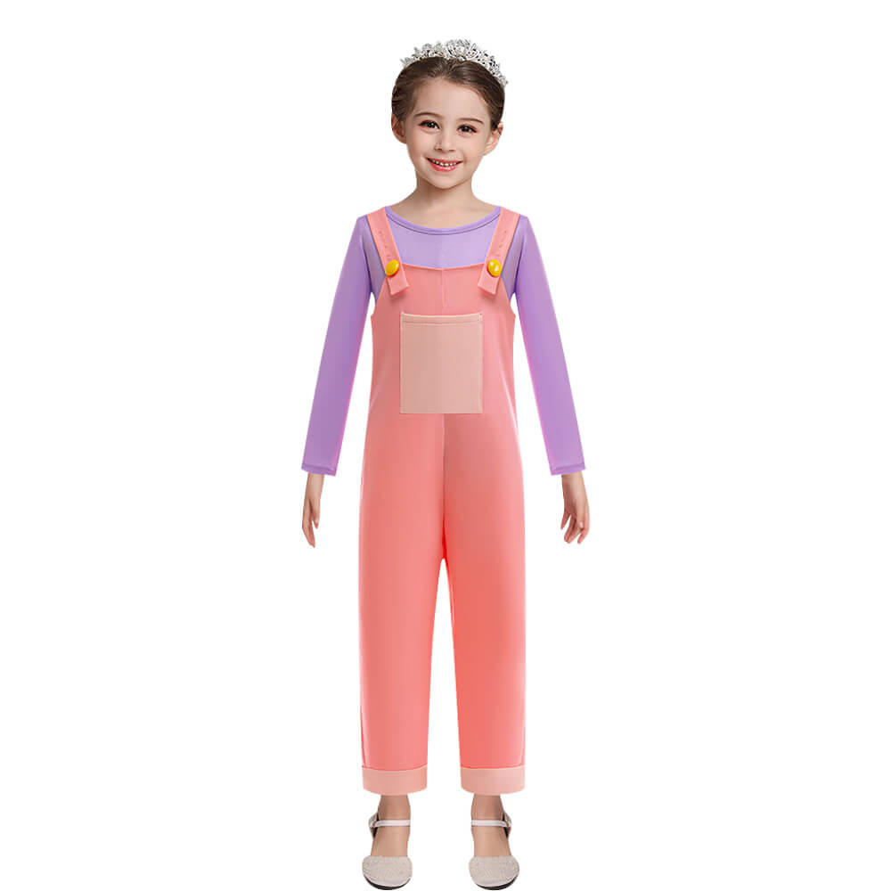 Kids Jax Costume Purple Rabbit Jax Sweatshirt Suspender Pants Overalls Cosplay Outfit