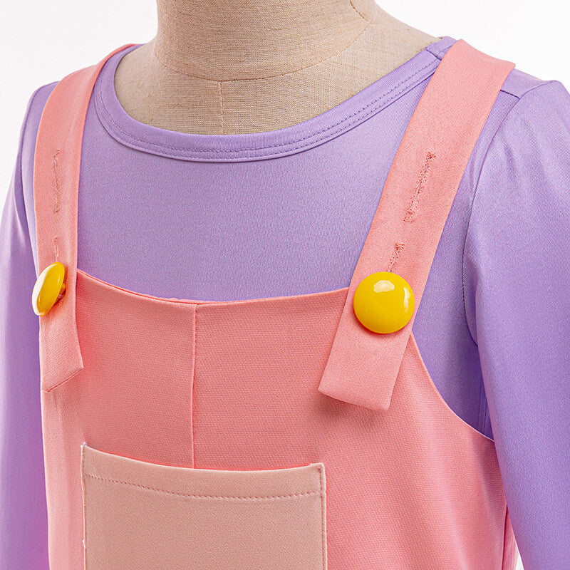 Kids Jax Costume Purple Rabbit Jax Sweatshirt Suspender Pants Overalls Cosplay Outfit