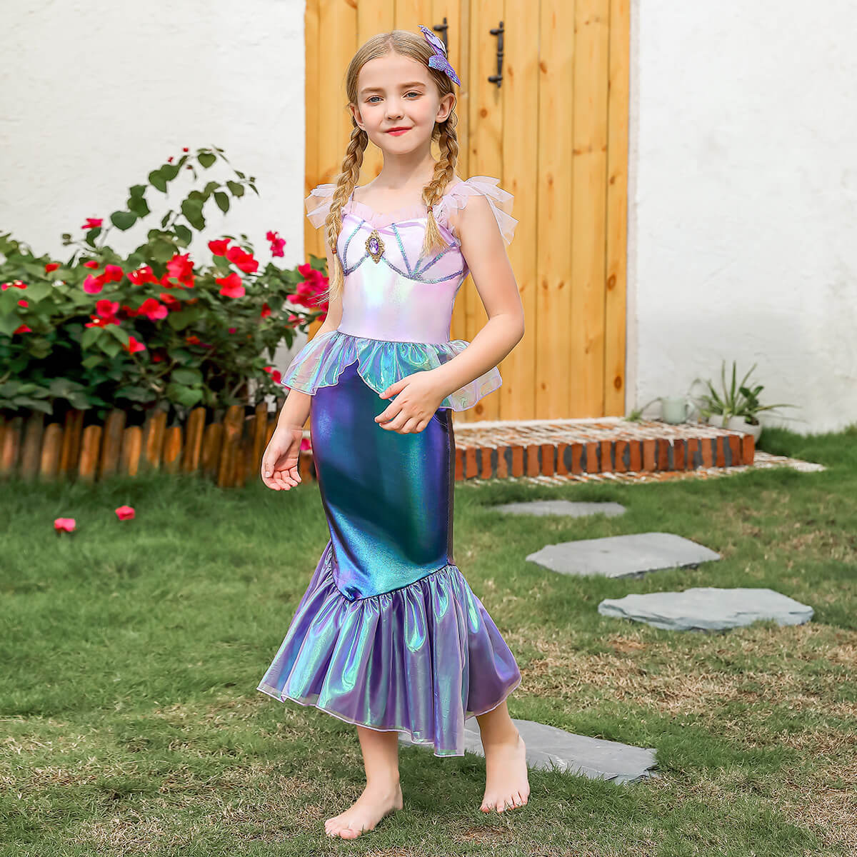 Little Mermaid Costume for Girls Ariel Princess Outfit 2023 Ariel Dress for Kids Dress Up