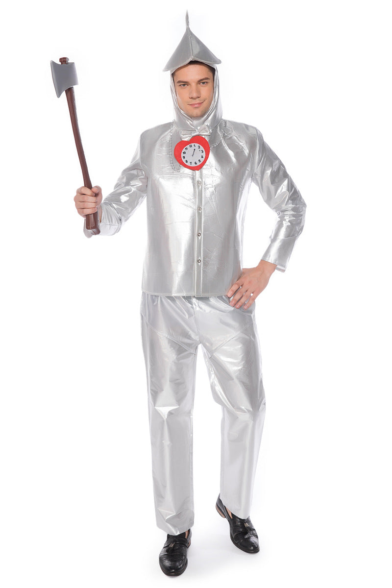 Couple Tin Woodsman Costume Women Men Tin Can Man Cosplay Outfit