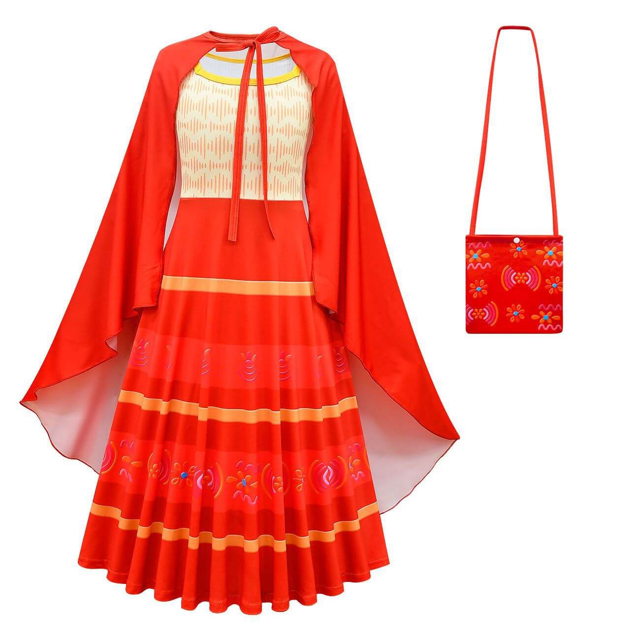 Kids Dolores Dress Magic Family Madrigal Cosplay Costume Girls A-line Swing Princess Dress