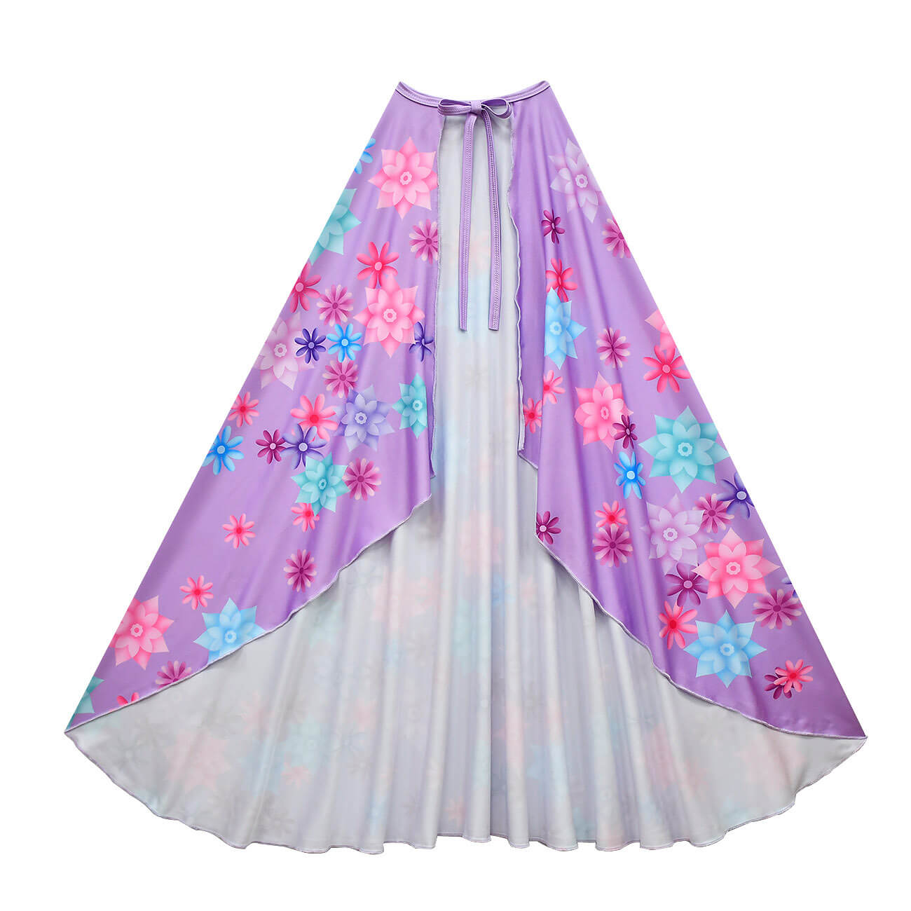 Flower Princess Isabela Costume Girls Mardrigal Magic Cosplay Dress with Bag and Cloak