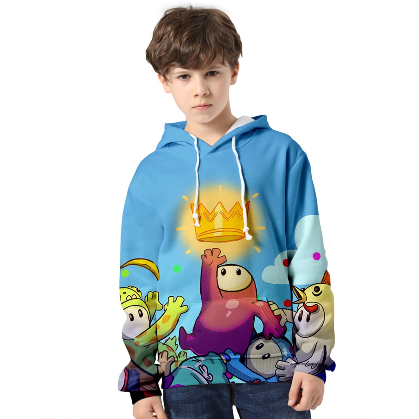 Kids and Teens Fall Guys Hoodie Ultimate Knockout Fall Guys Video Game Sweatshirt