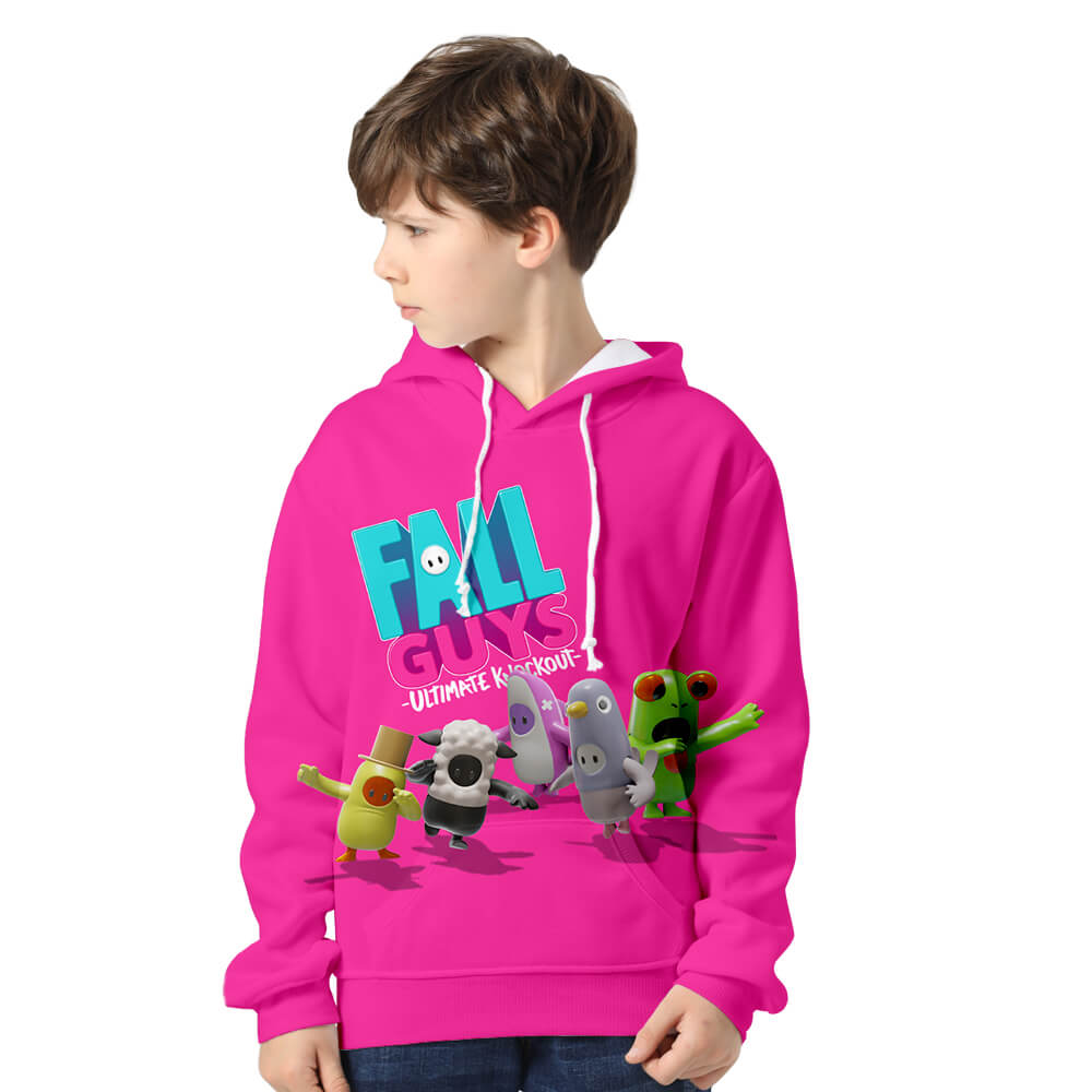 Kids and Teens Fall Guys Hoodie Ultimate Knockout Fall Guys Video Game Sweatshirt