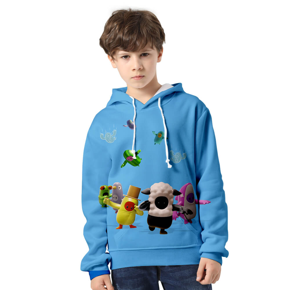 Kids and Teens Fall Guys Hoodie Ultimate Knockout Fall Guys Video Game Sweatshirt