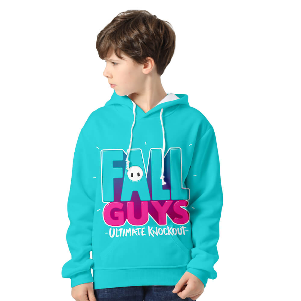 Kids and Teens Fall Guys Hoodie Ultimate Knockout Fall Guys Video Game Sweatshirt
