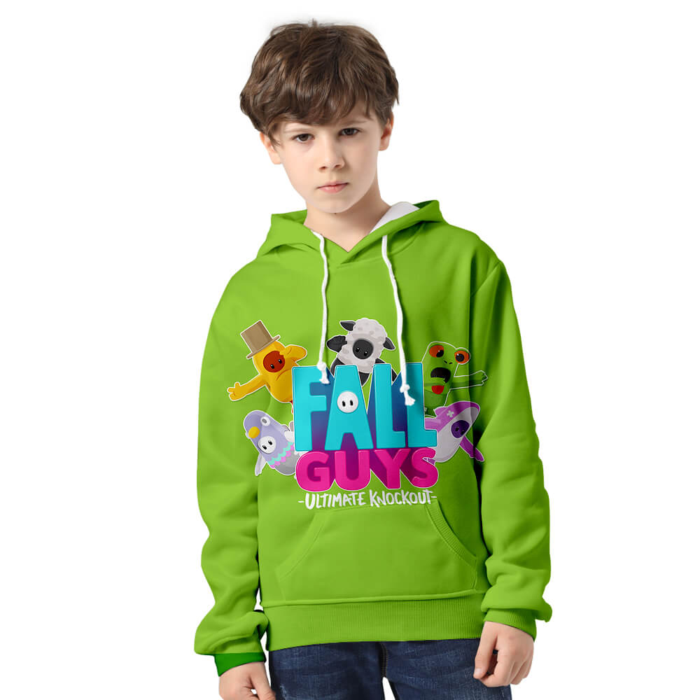 Kids and Teens Fall Guys Hoodie Ultimate Knockout Fall Guys Video Game Sweatshirt