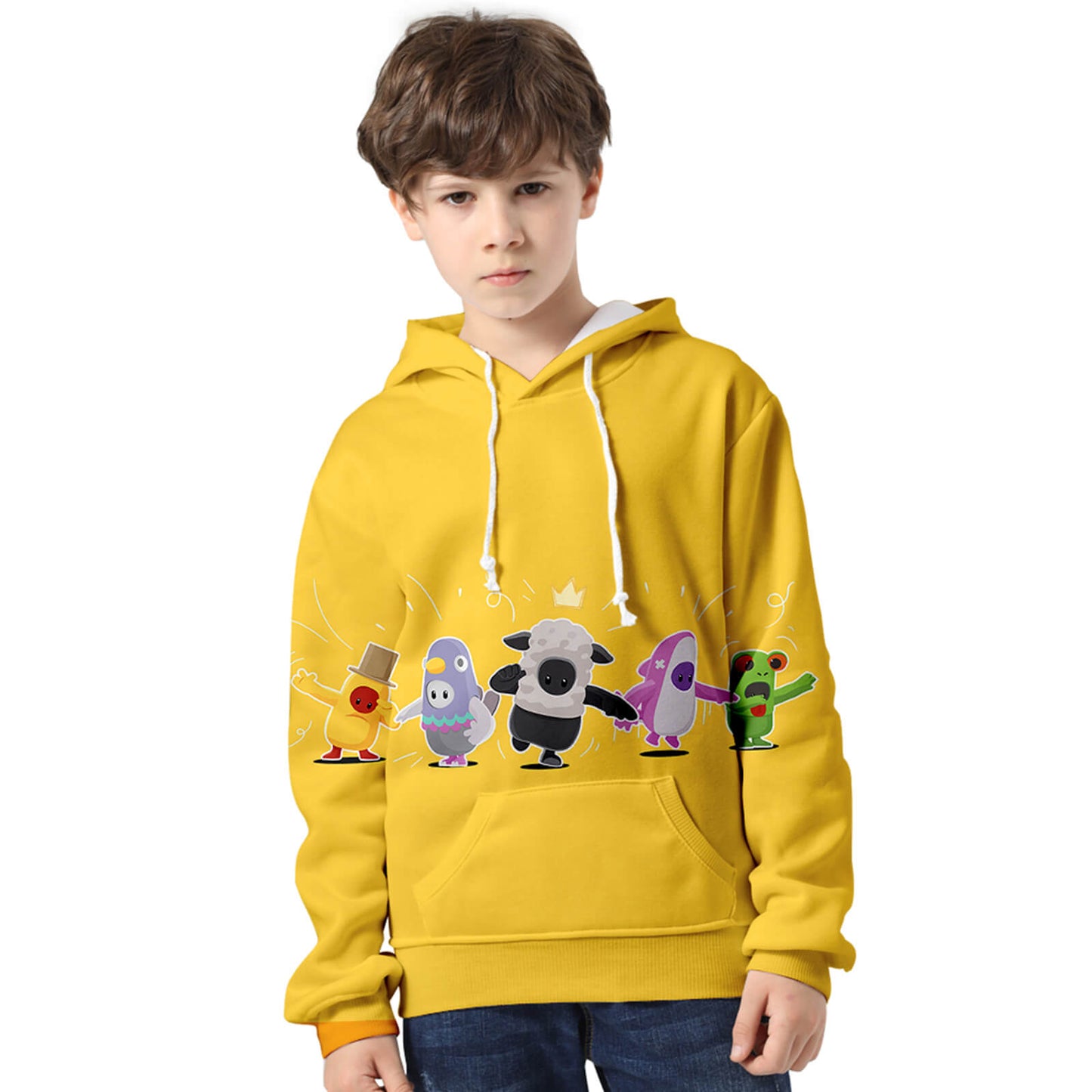 Kids and Teens Fall Guys Hoodie Ultimate Knockout Fall Guys Video Game Sweatshirt