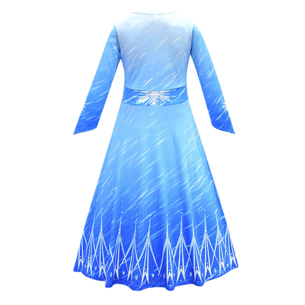 Kids Elsa Dress Halloween Princess Role Play Costume Cosplay Full Set