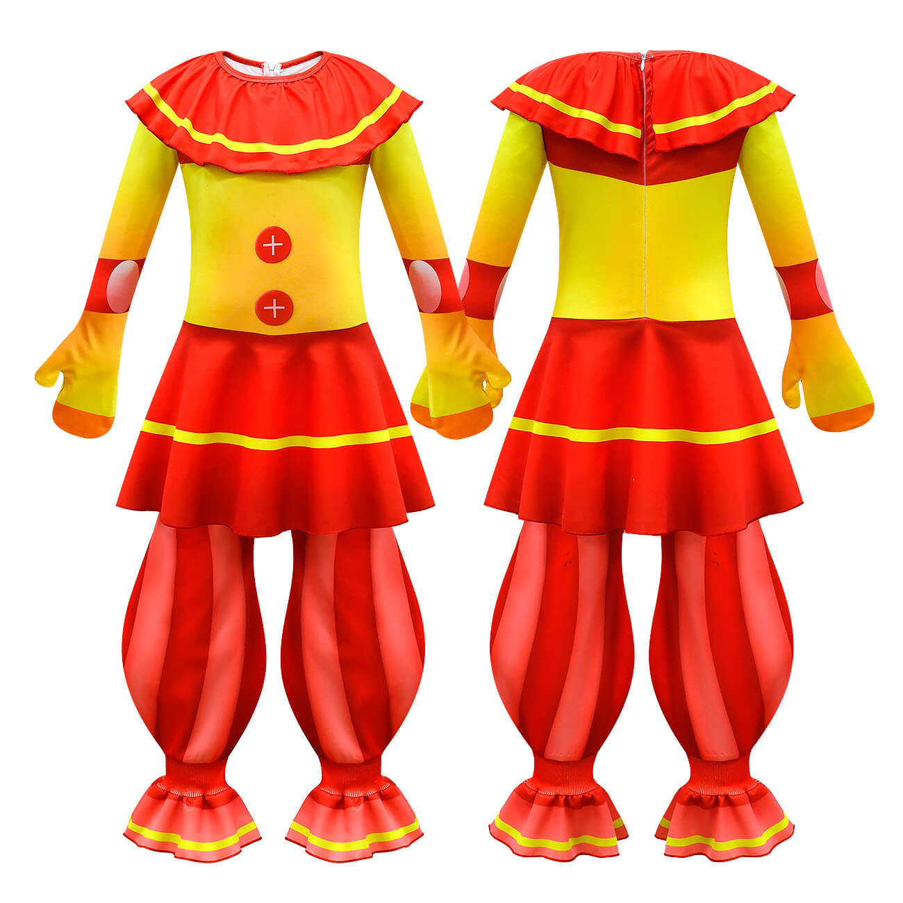 Kids Sundrop and Moondrop Costume FNAF Jumpsuit and Helmet Set for Halloween Cosplay
