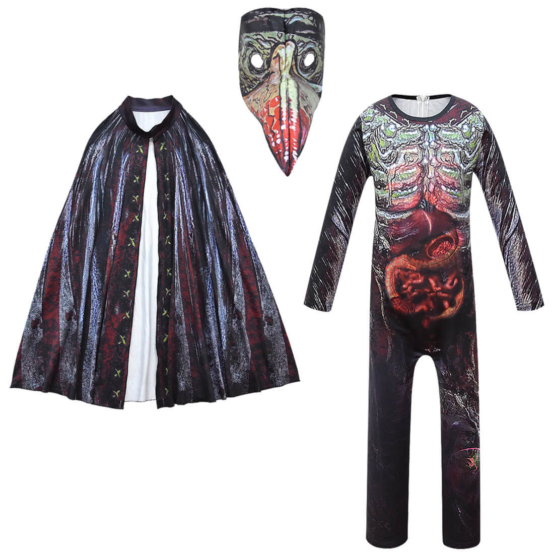 Kids Plague Doctor Costume Halloween Punk Party Cosplay Outfit Suit