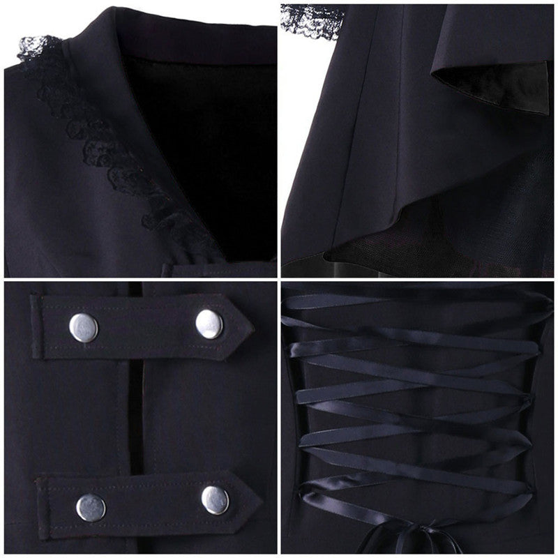 Déguisement de Médecin de la Peste Halloween Mascarade Cosplay Soirée Manteau Rétro Vintage Steampunk