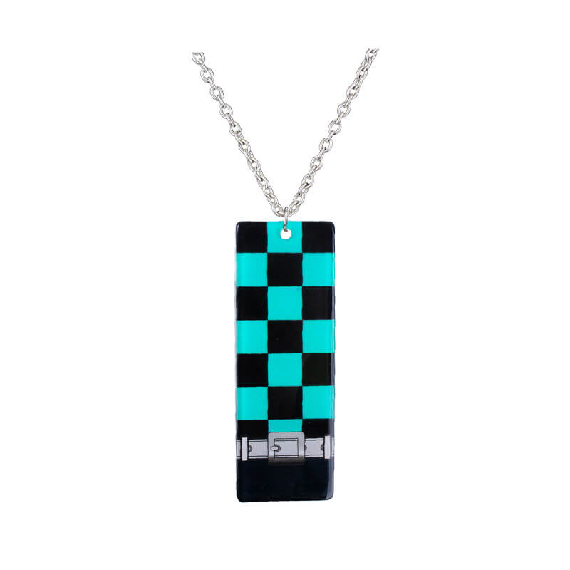 Tanjiro Kamado Necklace with Pendant Alloy Nezuko Necklace Cosplay Accessory for Men Women Boys Girls