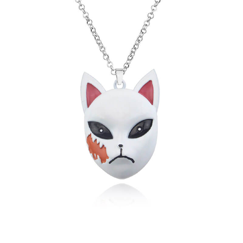 Tanjiro Kamado Necklace with Pendant Alloy Nezuko Necklace Cosplay Accessory for Men Women Boys Girls