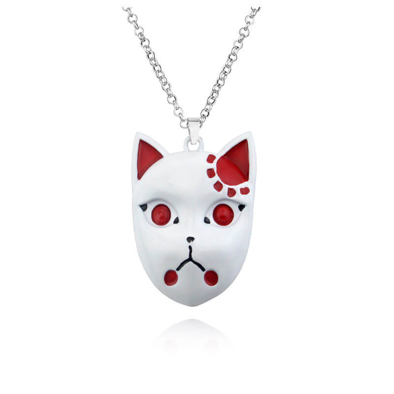 Tanjiro Kamado Necklace with Pendant Alloy Nezuko Necklace Cosplay Accessory for Men Women Boys Girls