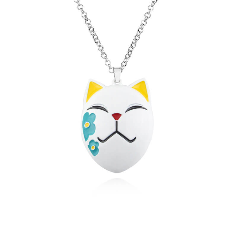 Tanjiro Kamado Necklace with Pendant Alloy Nezuko Necklace Cosplay Accessory for Men Women Boys Girls