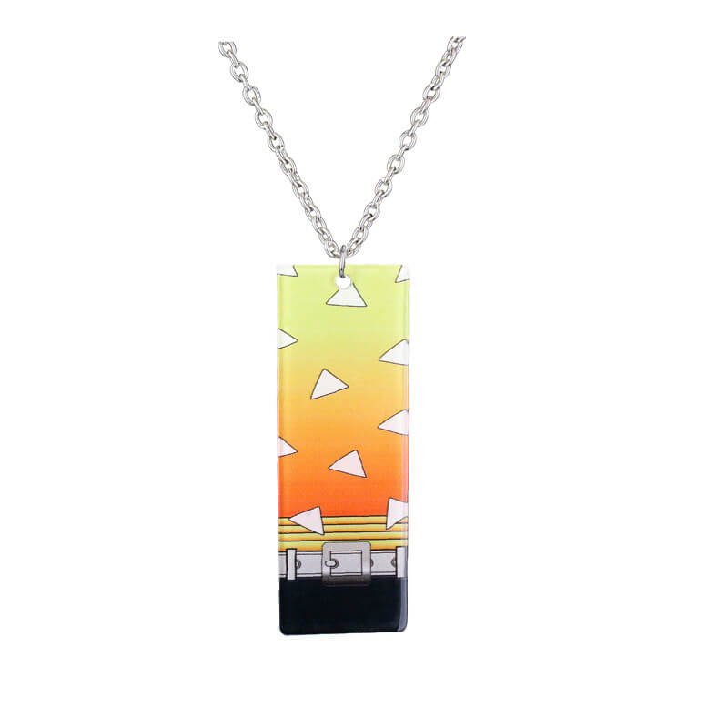 Tanjiro Kamado Necklace with Pendant Alloy Nezuko Necklace Cosplay Accessory for Men Women Boys Girls