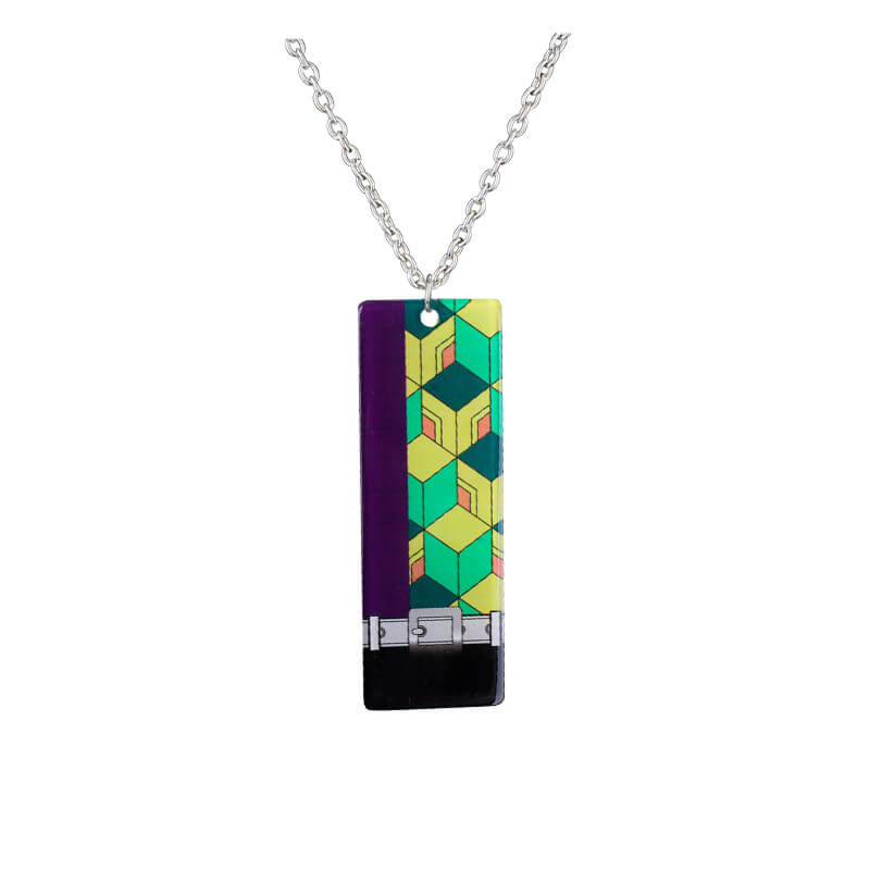 Tanjiro Kamado Necklace with Pendant Alloy Nezuko Necklace Cosplay Accessory for Men Women Boys Girls