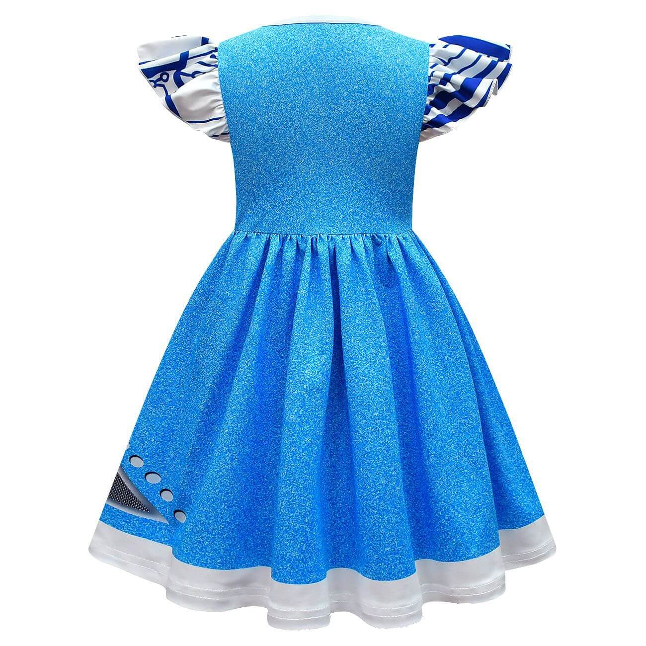 Girls Zombies Costume Kids A-Li Dress Gloves Wig Full Set Alien Cosplay Outfit for Hallween