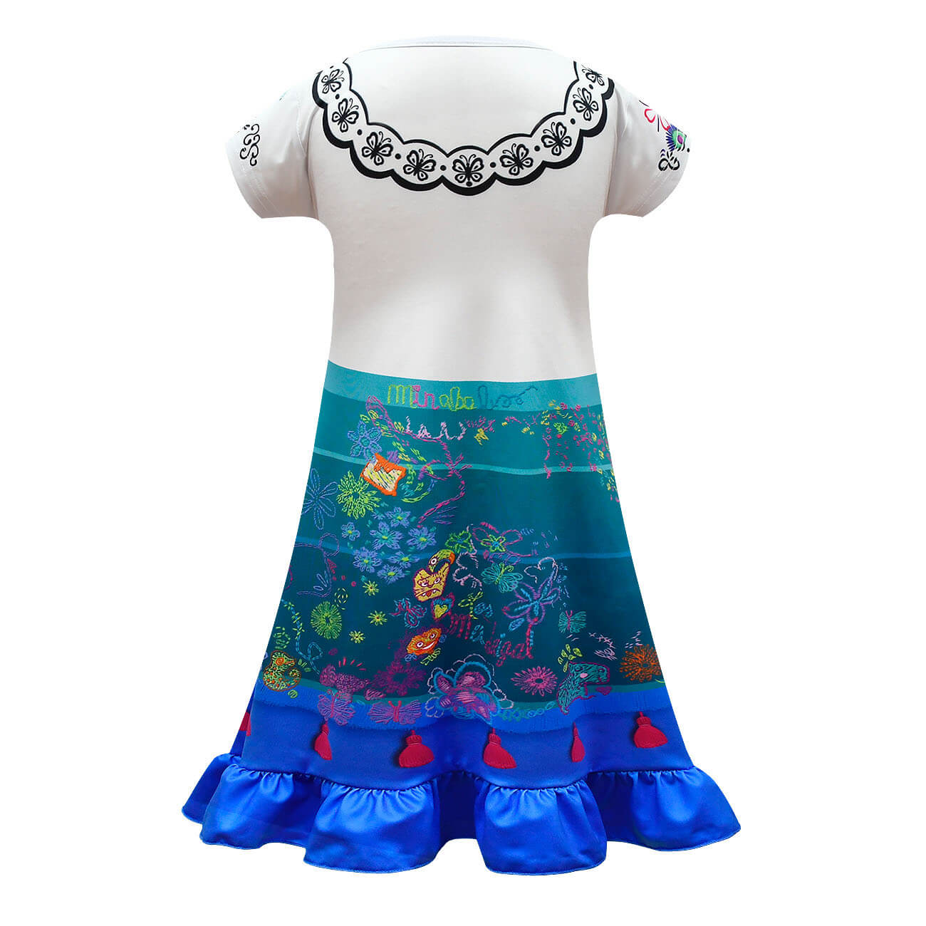 Mirabel Short Sleeve Dress with Bag Isabela Family Madrigal Girls Magical Costumes