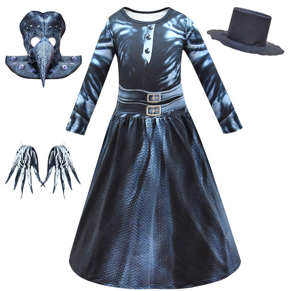 Kids Plague Doctor Costume Halloween Carnival Cosplay Costume