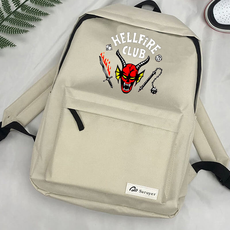 Hellfire Club 4 Mochila Escolar Demogorgon Monstruo Adolescentes Niños Niñas Bolsa de Viaje al Aire Libre para Computadora Portátil