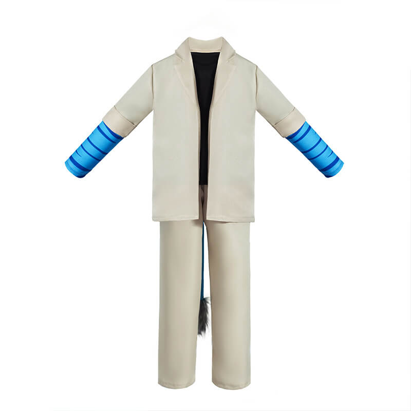Kids Jake Sully Costume Halloween Cosplay Outfit Top Pants Tail and Shirt 4pcs Suit
