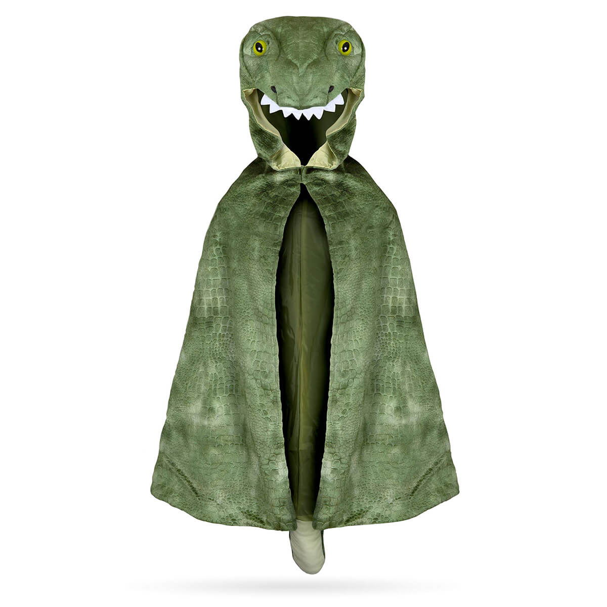 Kids Dinosaur Cloak T-Rex Hooded Cape Boys Girls Halloween Cosplay Costume Dragon Robe 3-12Y