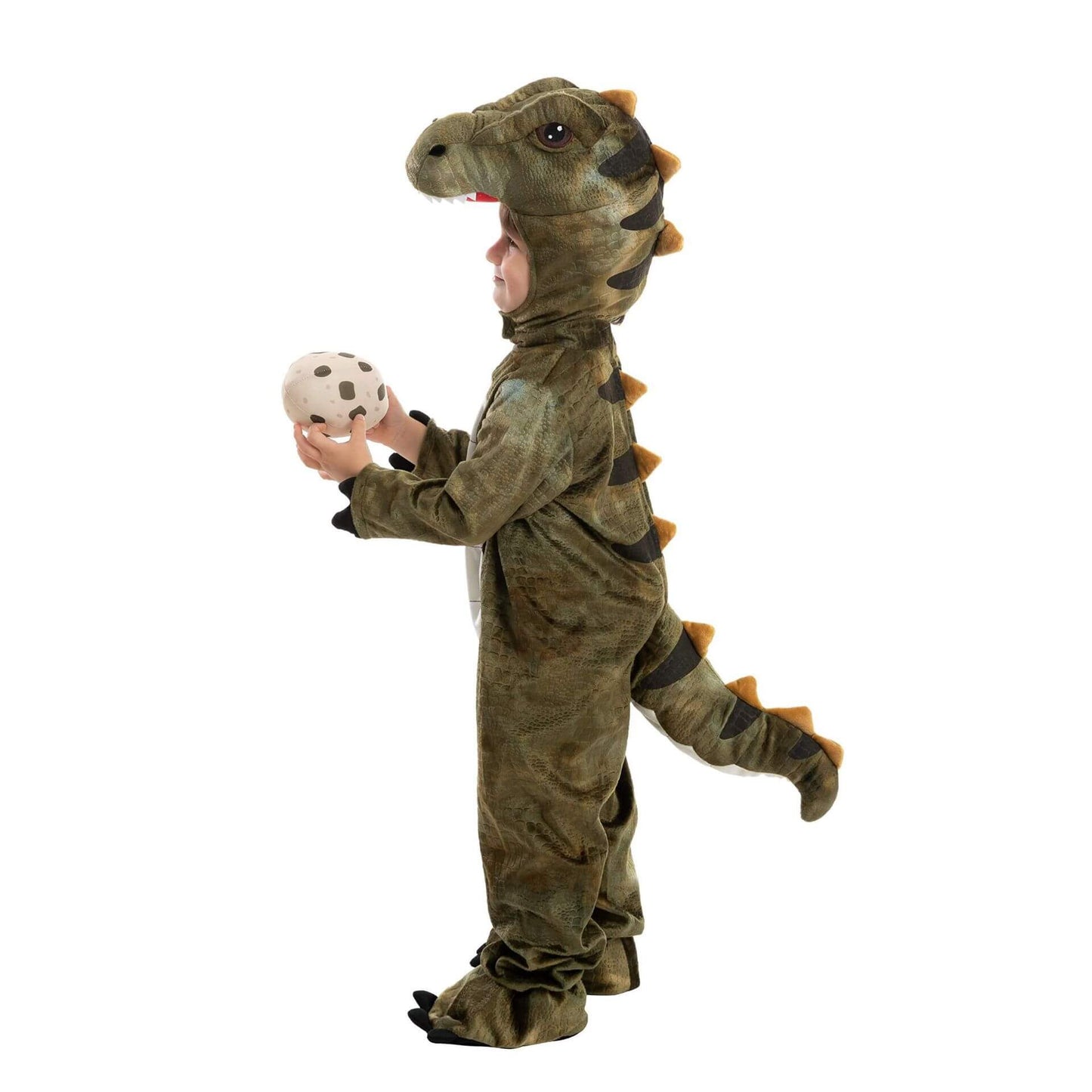 Kids Dinosaur Costume Baby T-rex Onesie Hood and Bootie 3pcs Set Realistic Dino Outfit