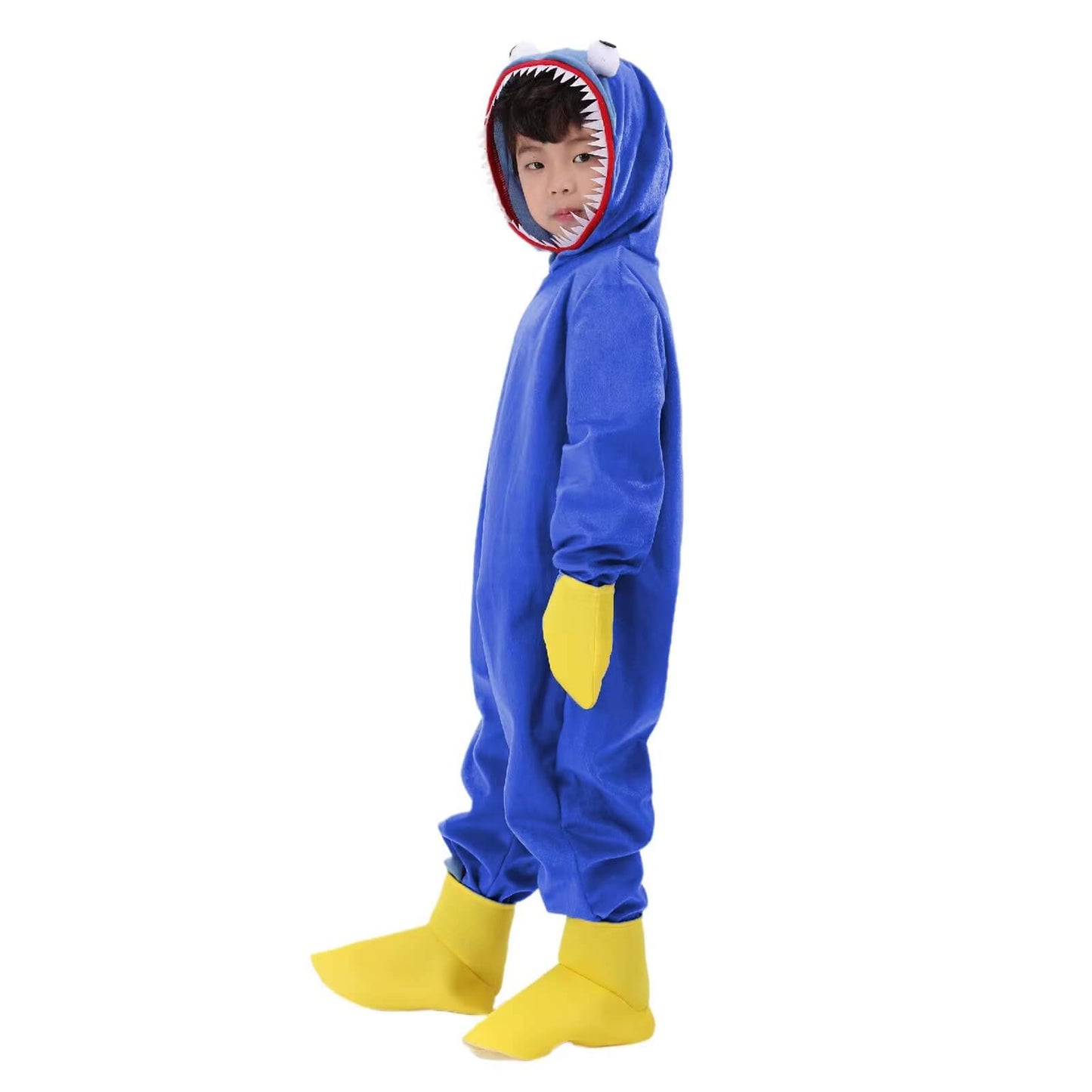 Kids Poppy Playtime Costume Huggy Wuggy Cosplay Outfit with Shoes Gloves for Boys and Girls