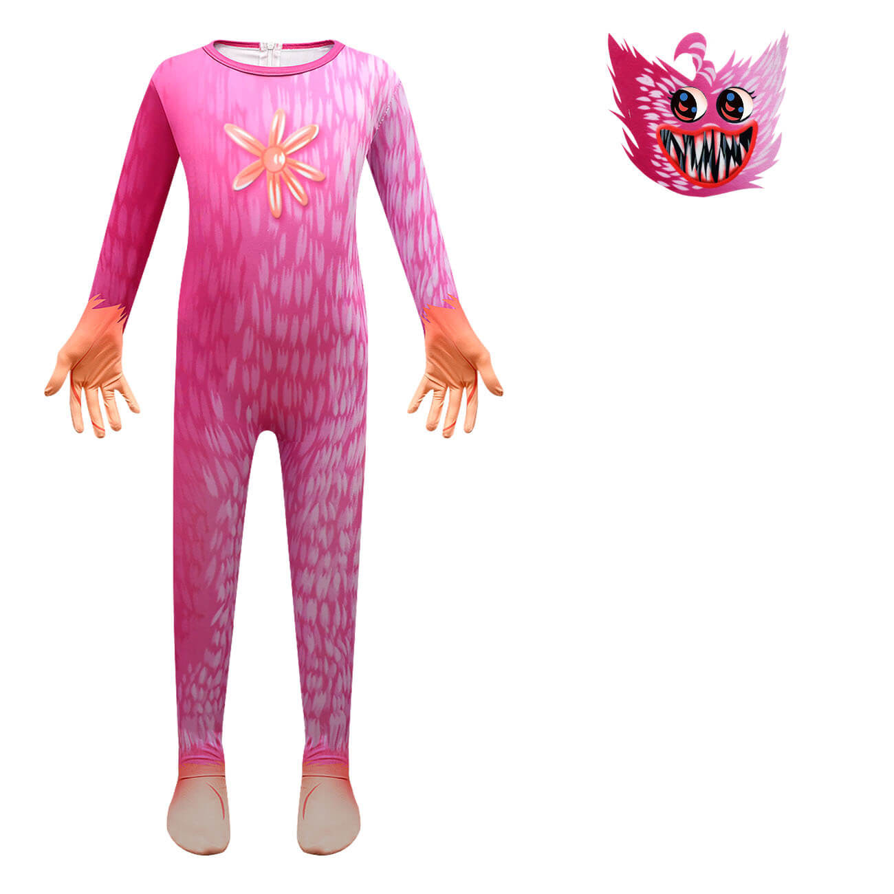 Kids Poppy Playtime Costume Huggy Wuggy Cosplay Jumpsuit with Mask Halloween Costume