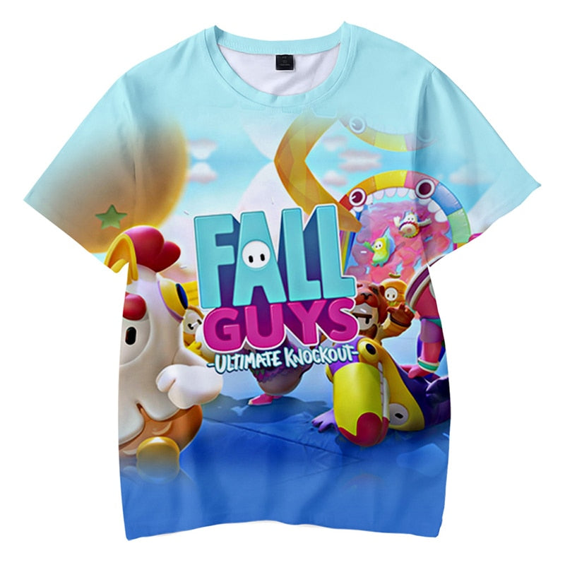 Fall Guys: Ultimate Knockout 3D T-shirts Men Women Fashion Casual Game Clothes Kids Harajuku Streetwear Short Sleeves T Shirt