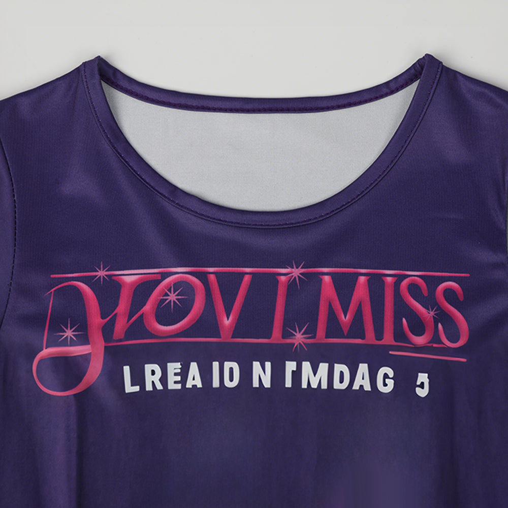 Disfraz de Cosplay de Niña, Camiseta de Pop Star, Leggings, Conjunto de 3 Piezas para Fiesta de Halloween