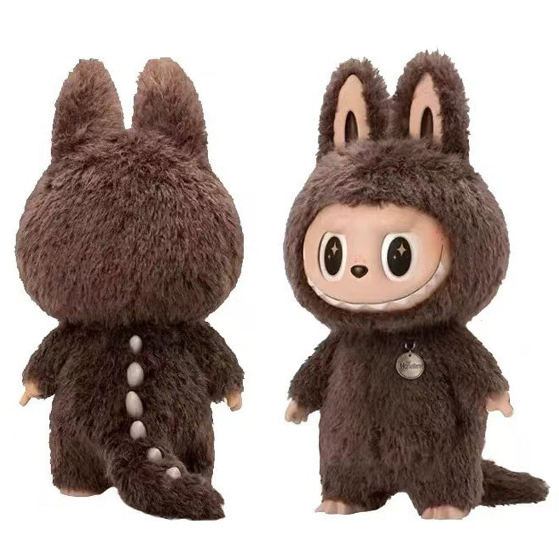 6.7in Labubu Keychain Plush Doll Spooky Monster Staffed Labubu Pumpkin Toy