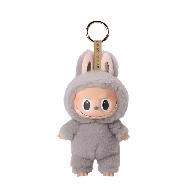 6.7" Labubu Keychain Plush Doll Toy Exciting Macaron Vinyl Face Labubu Plush Keychains
