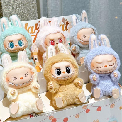5.91" Labubu The Monster Vinyl Plush Doll Pendant 2nd Generation Have a Seat Labubu