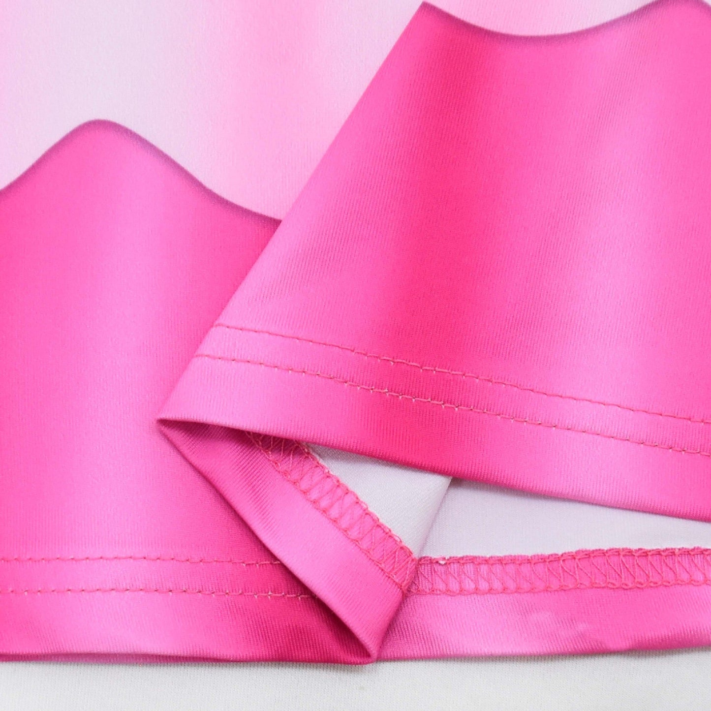 Girls Princess Pink Costume Heart Printed Dress Bag Leggings 3pcs Full Set for Halloween Party 4-12Y