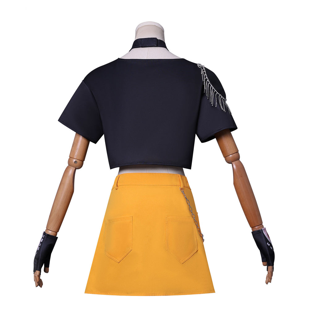 KPop Mira Costume Kids Adult Fashion Stage Performance Outfit Mira Cosplay Shirt Skirt and Accessories