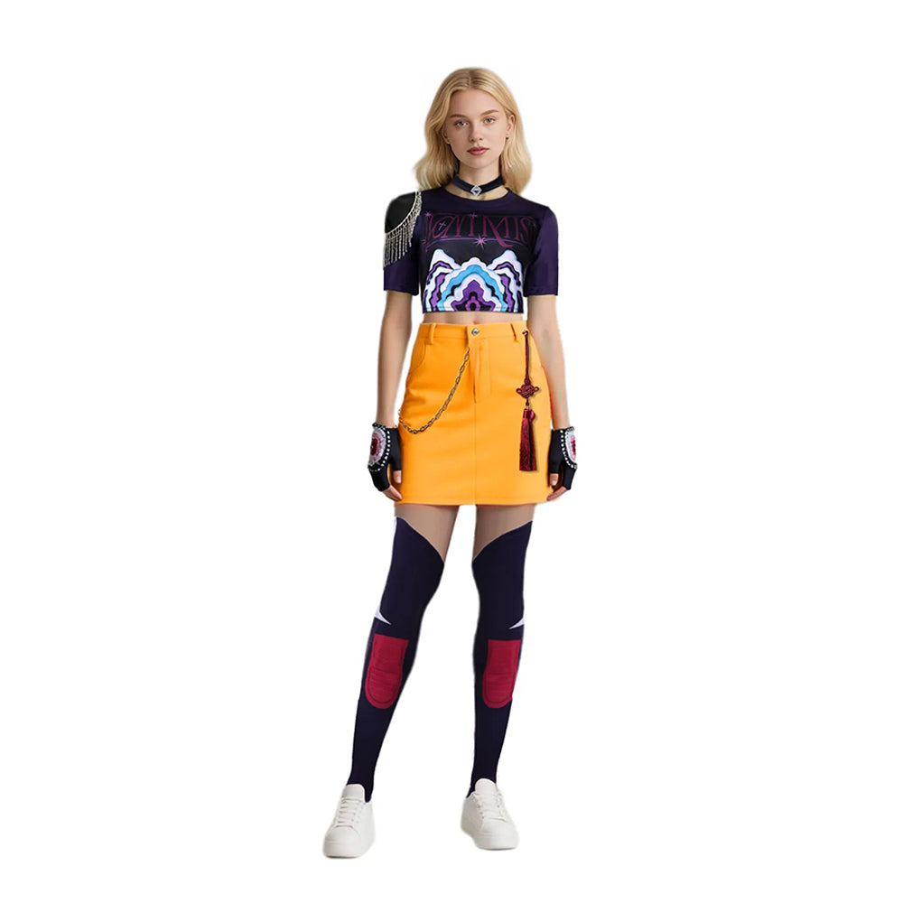 KPop Mira Costume Kids Adult Fashion Stage Performance Outfit Mira Cosplay Shirt Skirt and Accessories