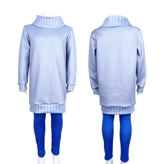 Kids Sadness Costume Halloween Cosplay Tunic and Pants Party Dress Up Outfits